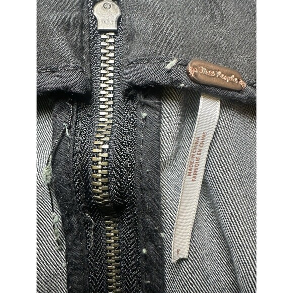 Free People‎ Modern Femme Denim Stretch Mini Skirt Washed Black Women's 8 - Picture 3 of 9